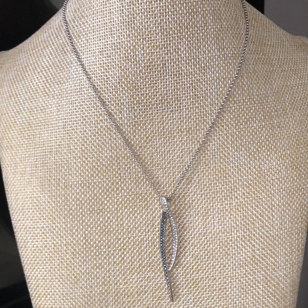 .925 16” White Gold/Silver Necklace